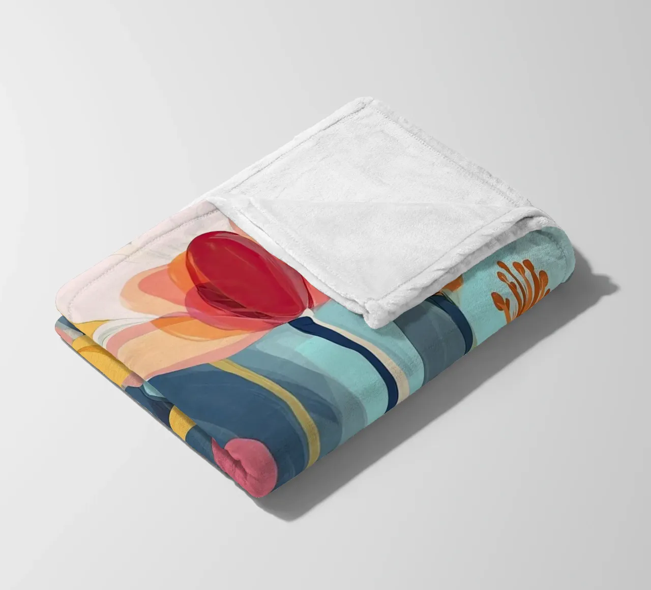 Color Flow – Abstract Botanical Art Print coperta in pile da Amelie Rose