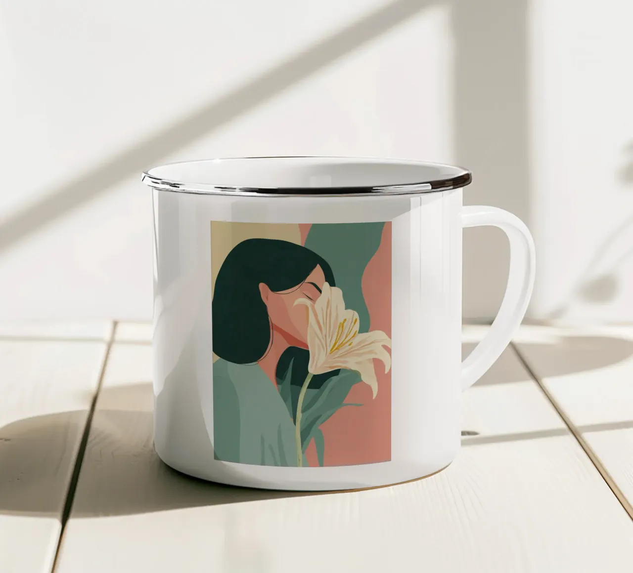 Breathe tazza in smalto da Amelie Rose