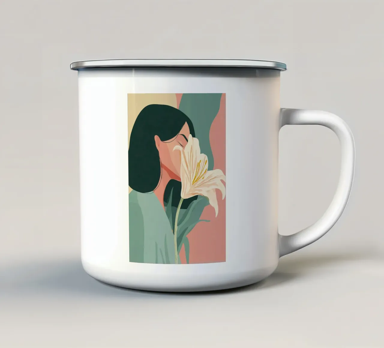 Breathe tazza in smalto da Amelie Rose