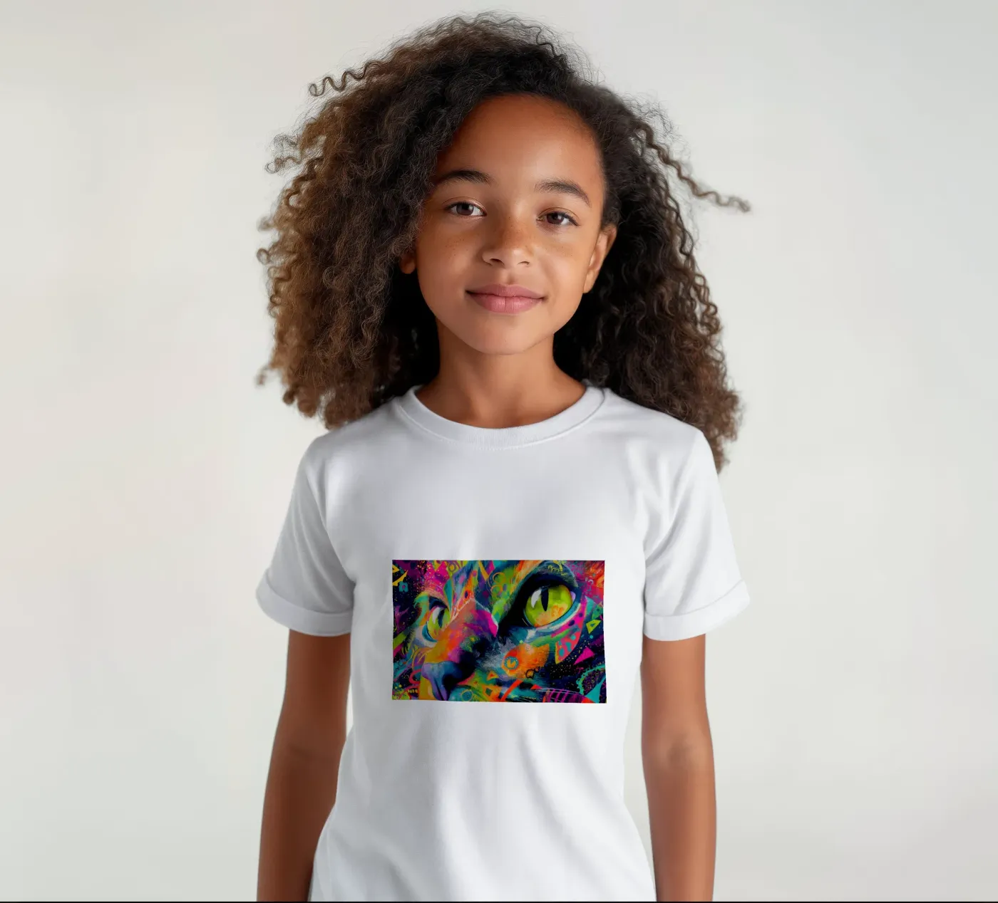 Cat t-shirt bambini da Art Unleashed