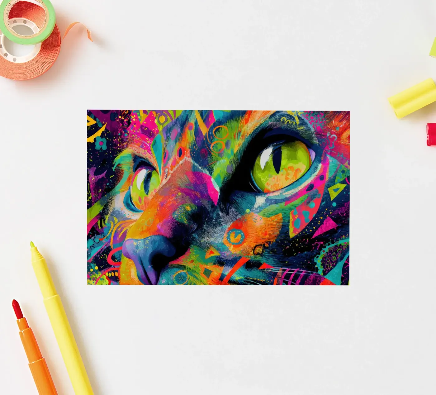 Cat sticker by Art Unleashed