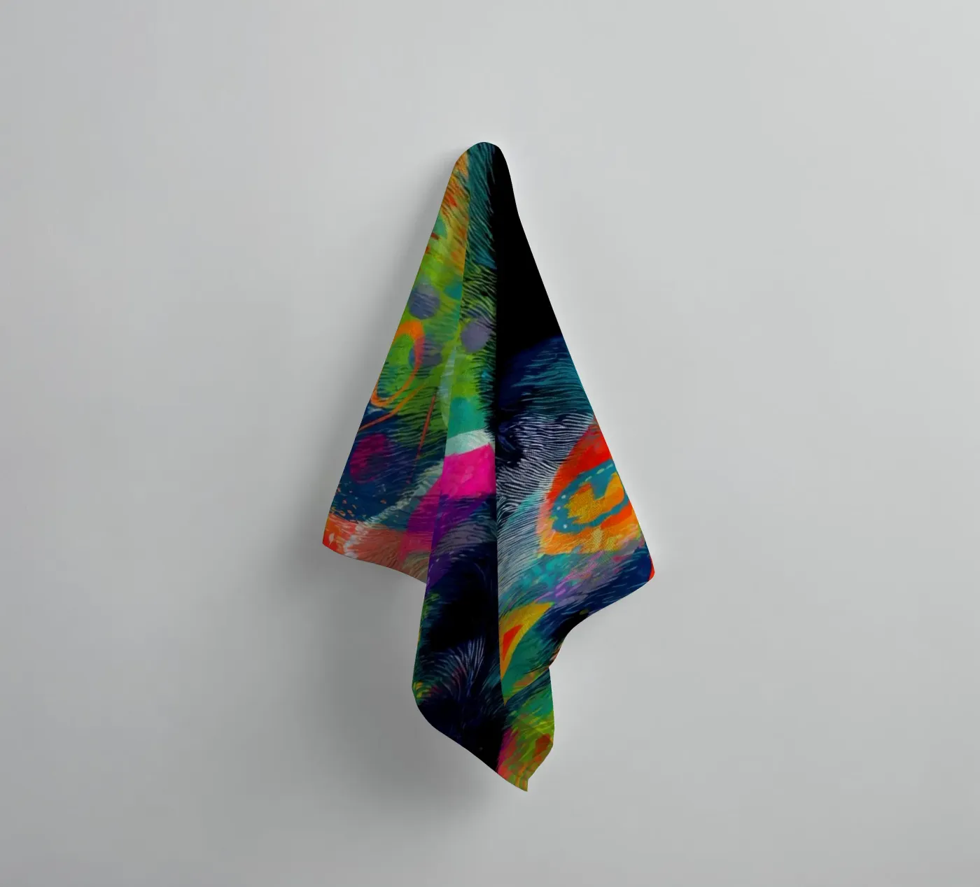 Cat towel by Art Unleashed