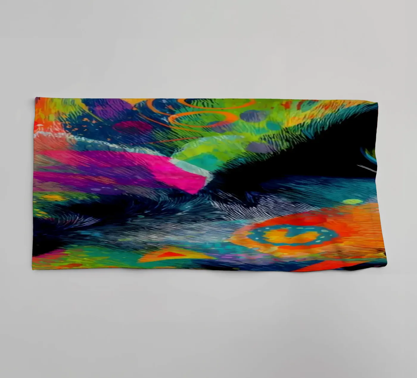 Cat towel by Art Unleashed