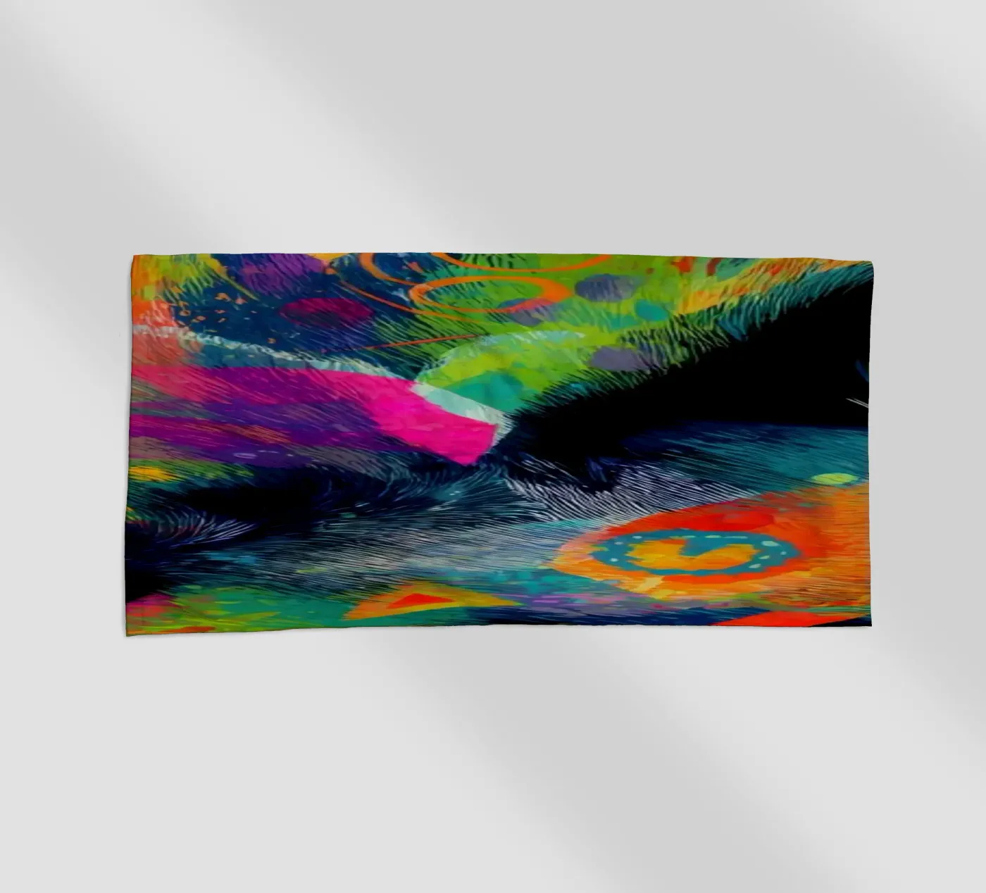 Cat beach towel by Art Unleashed
