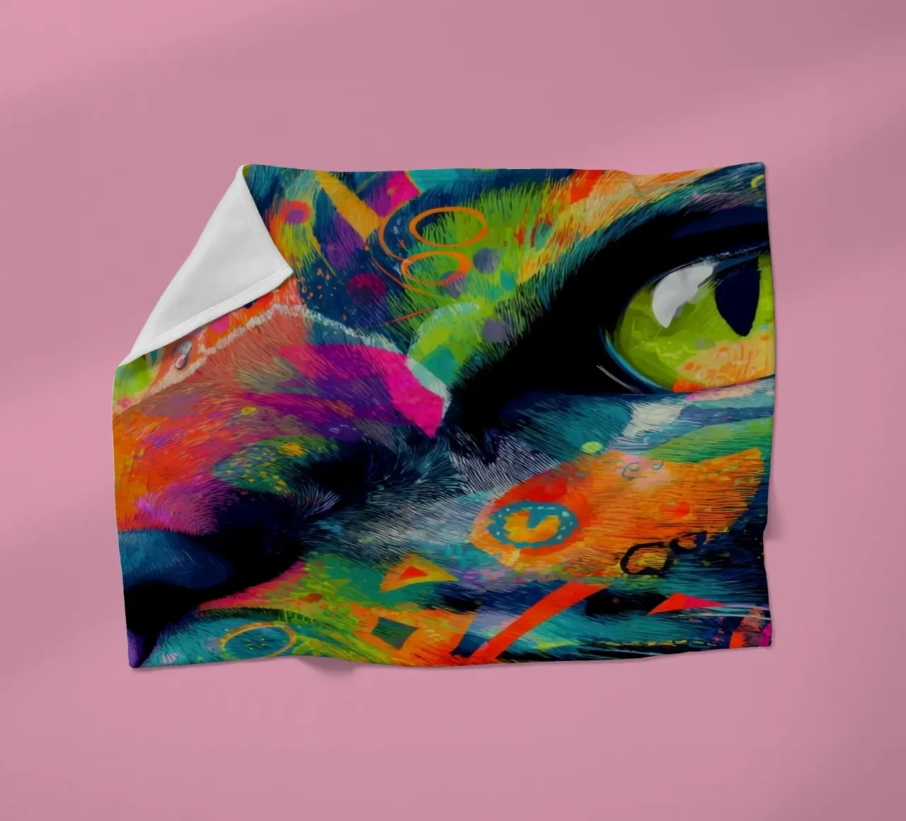 Cat fleecedeken van Art Unleashed