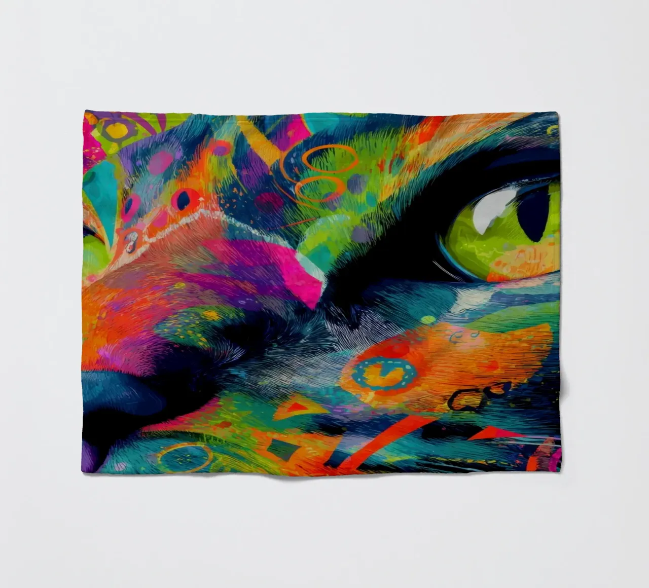 Cat fleecedeken van Art Unleashed