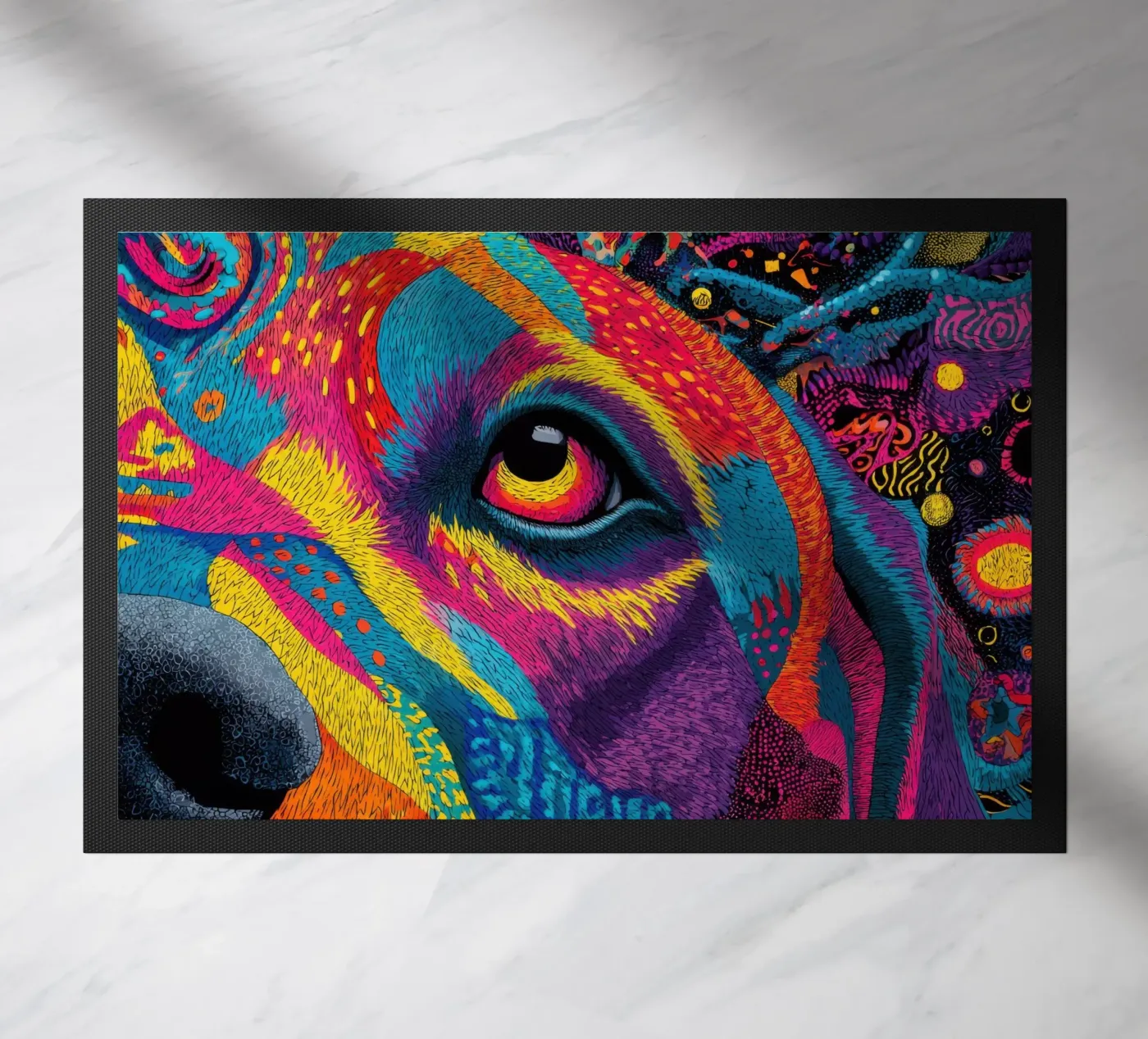 Dog doormat by Art Unleashed