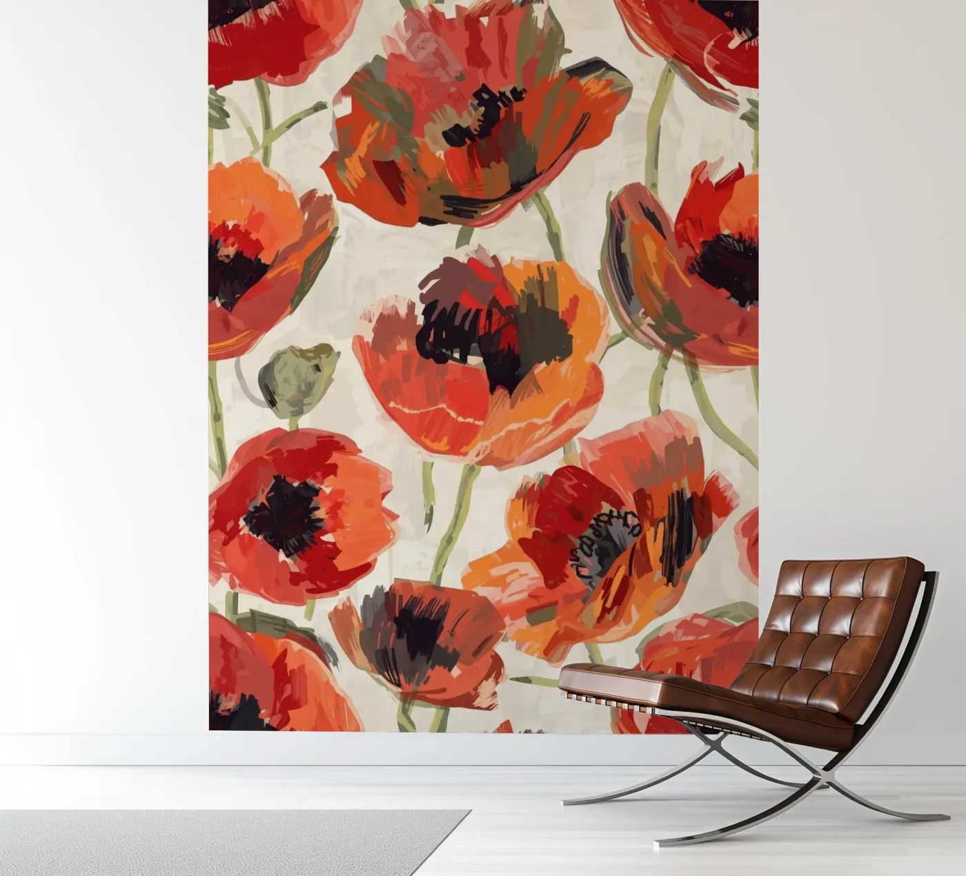 Klaprozen fotobehang van Zwischenschicht