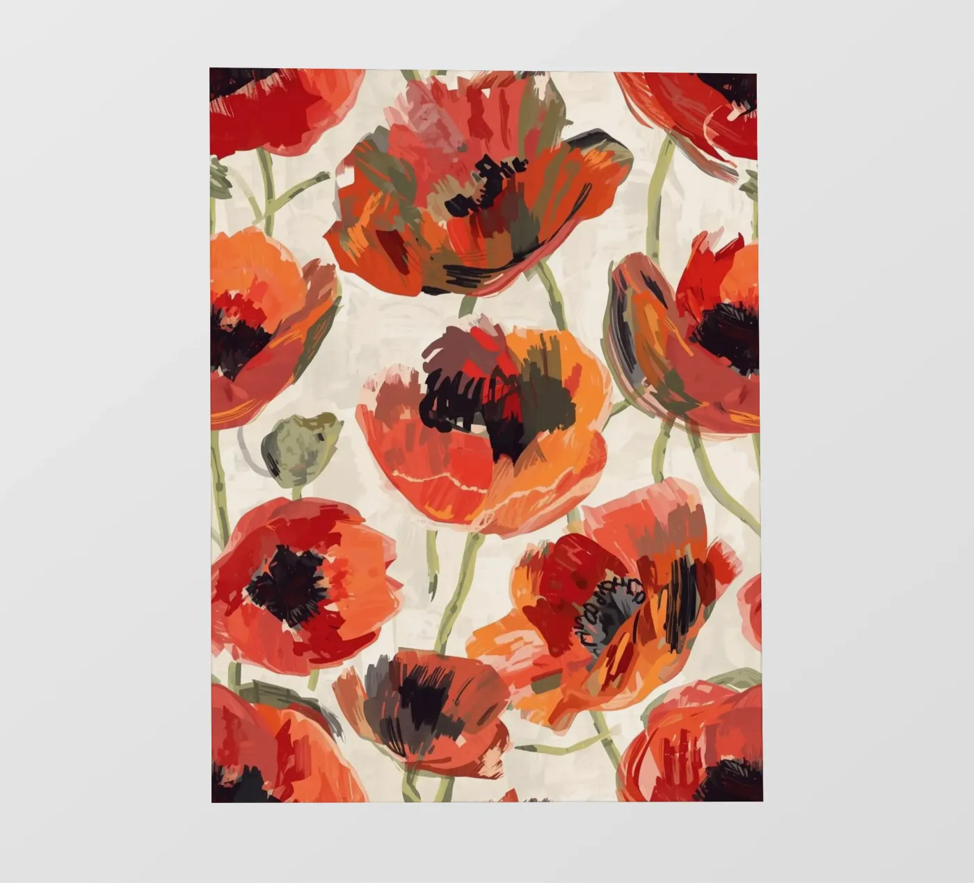 Klaprozen fotobehang van Zwischenschicht