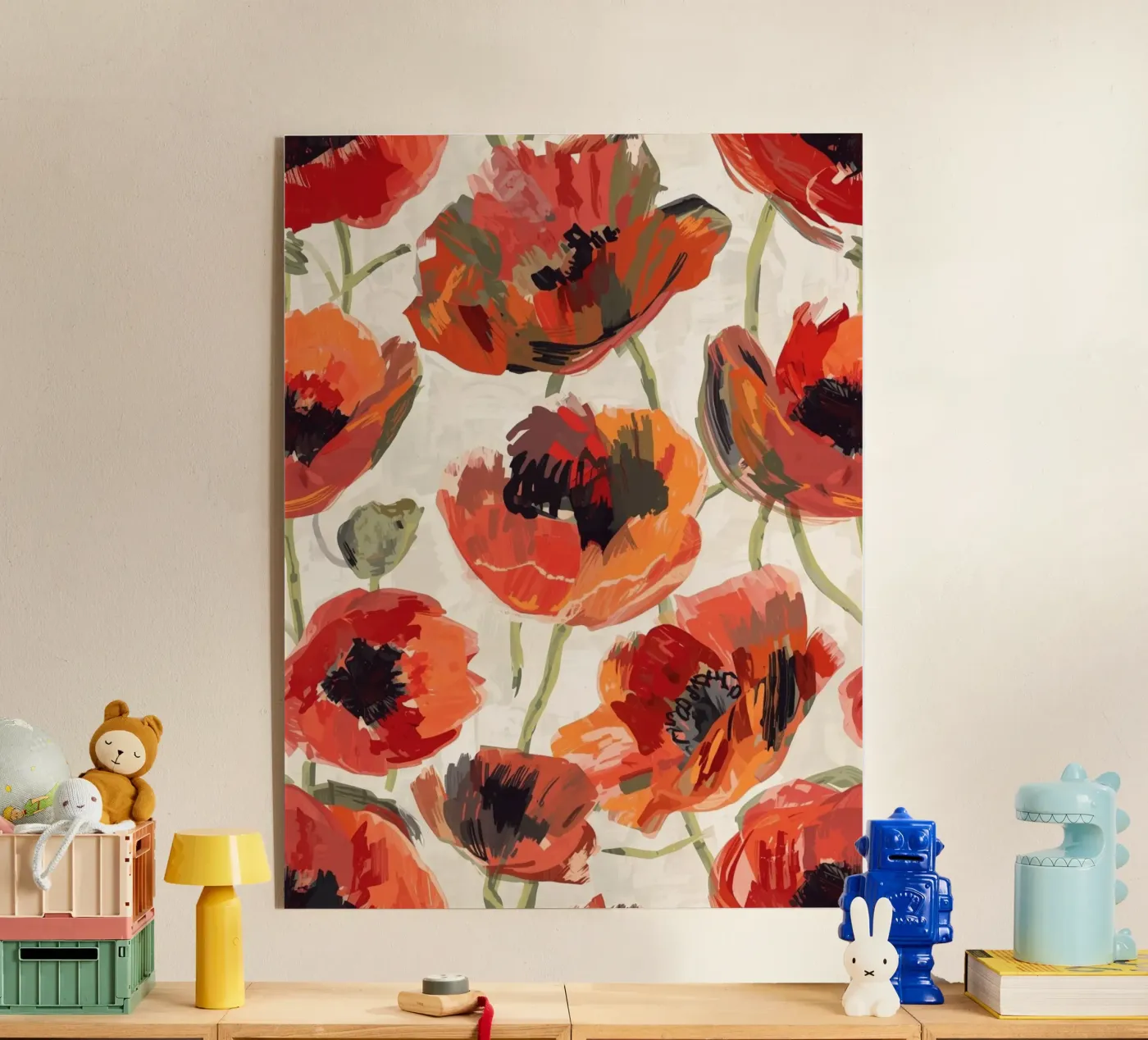 Coquelicots plexiglas de Zwischenschicht