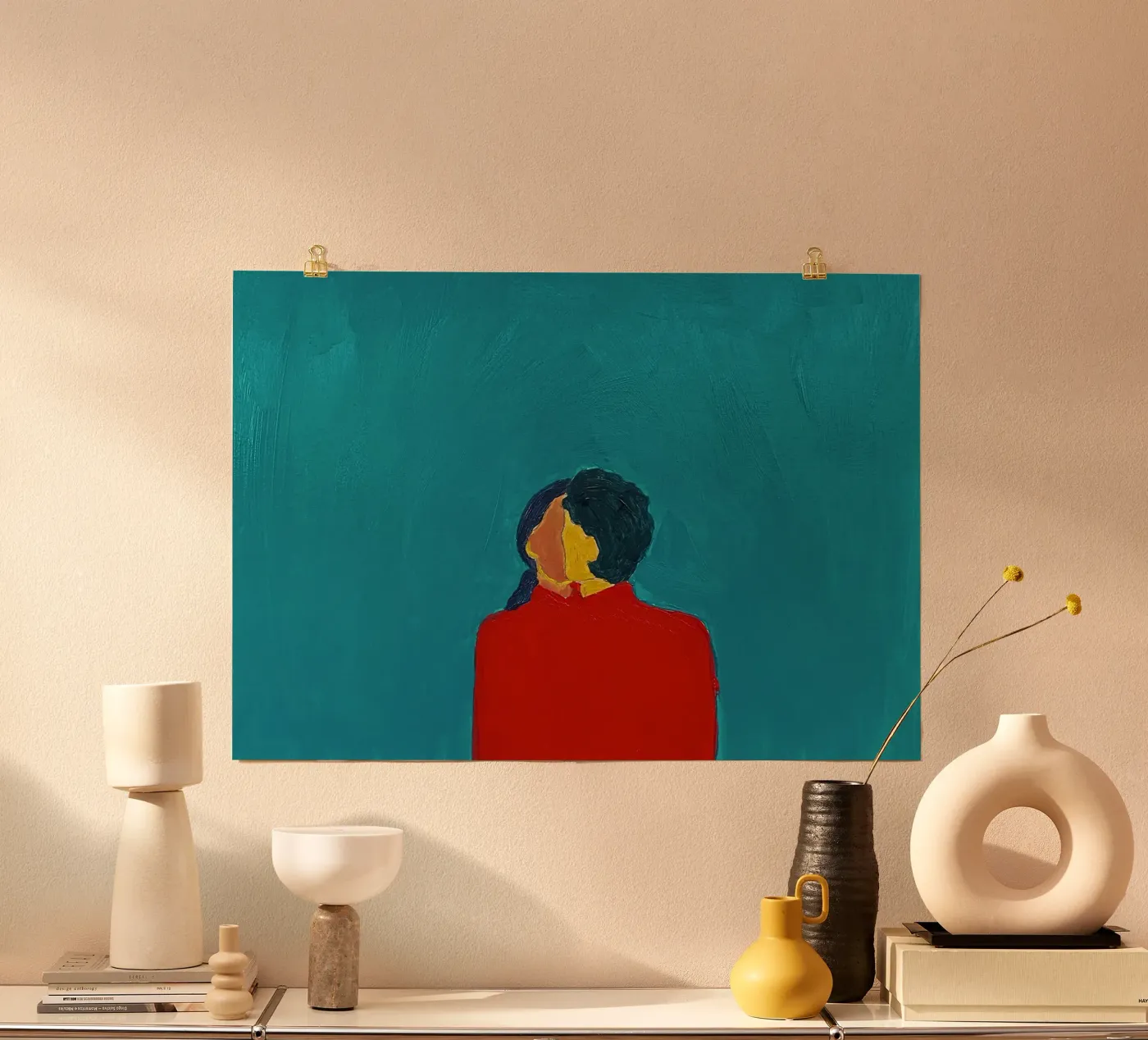 Two in Red poster by tainah negreiros