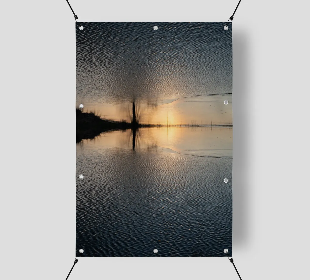 Luce solare, acqua e riflessi in inverno telo in pvc da Heidemüllerin