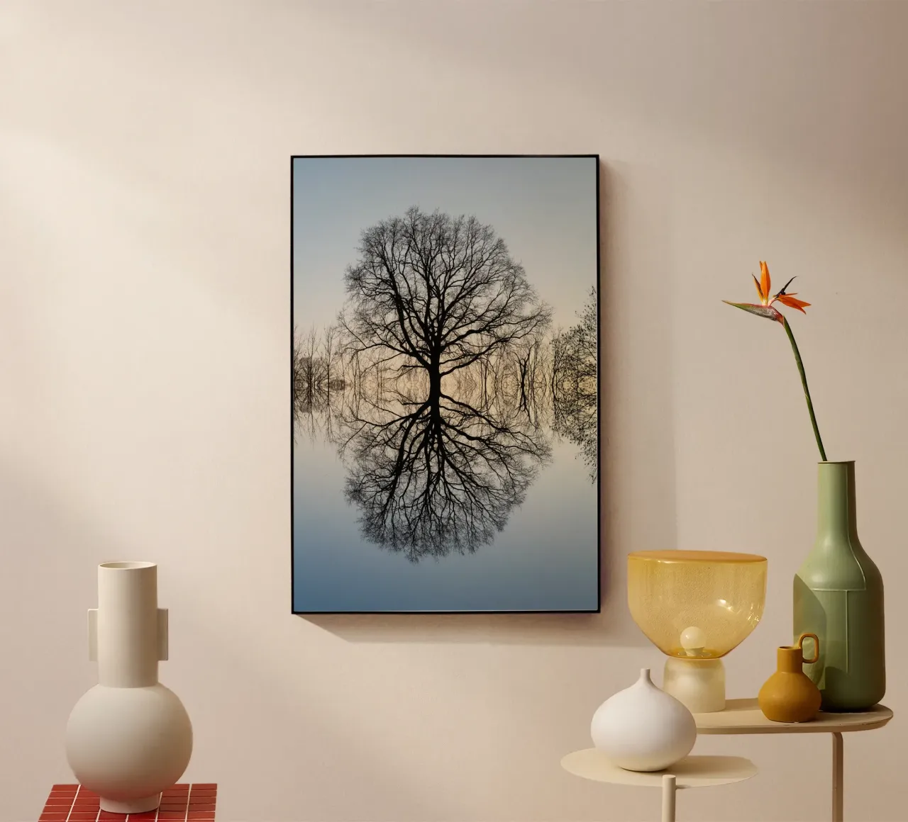 Riflesso di un albero in inverno plexiglass da Heidemüllerin