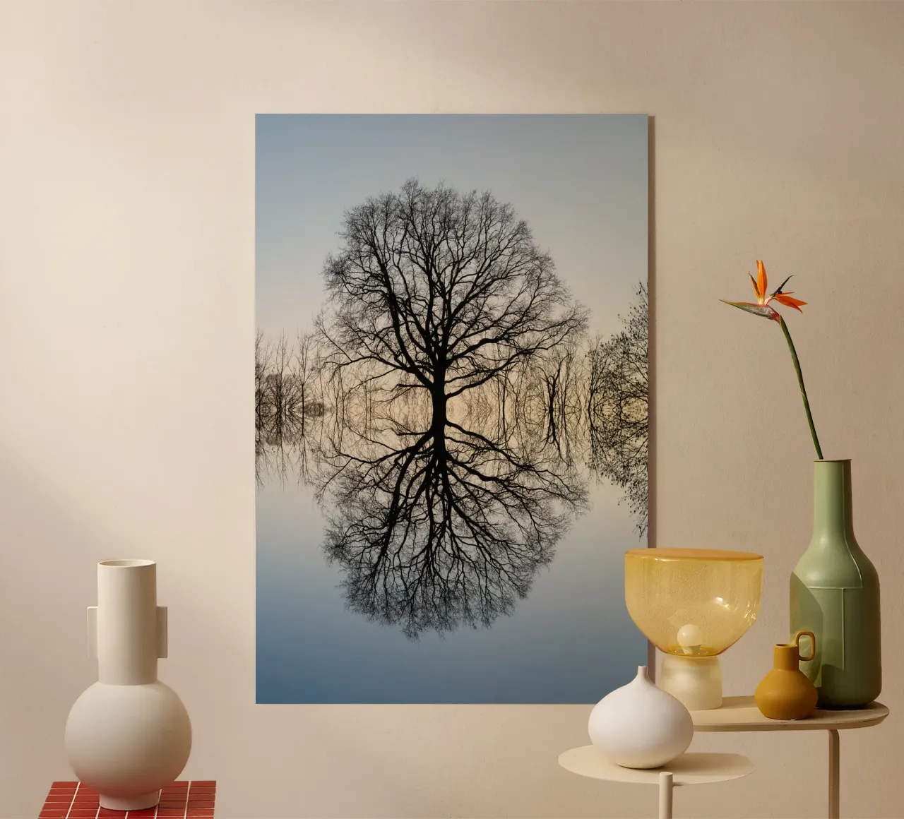 Riflesso di un albero in inverno plexiglass da Heidemüllerin