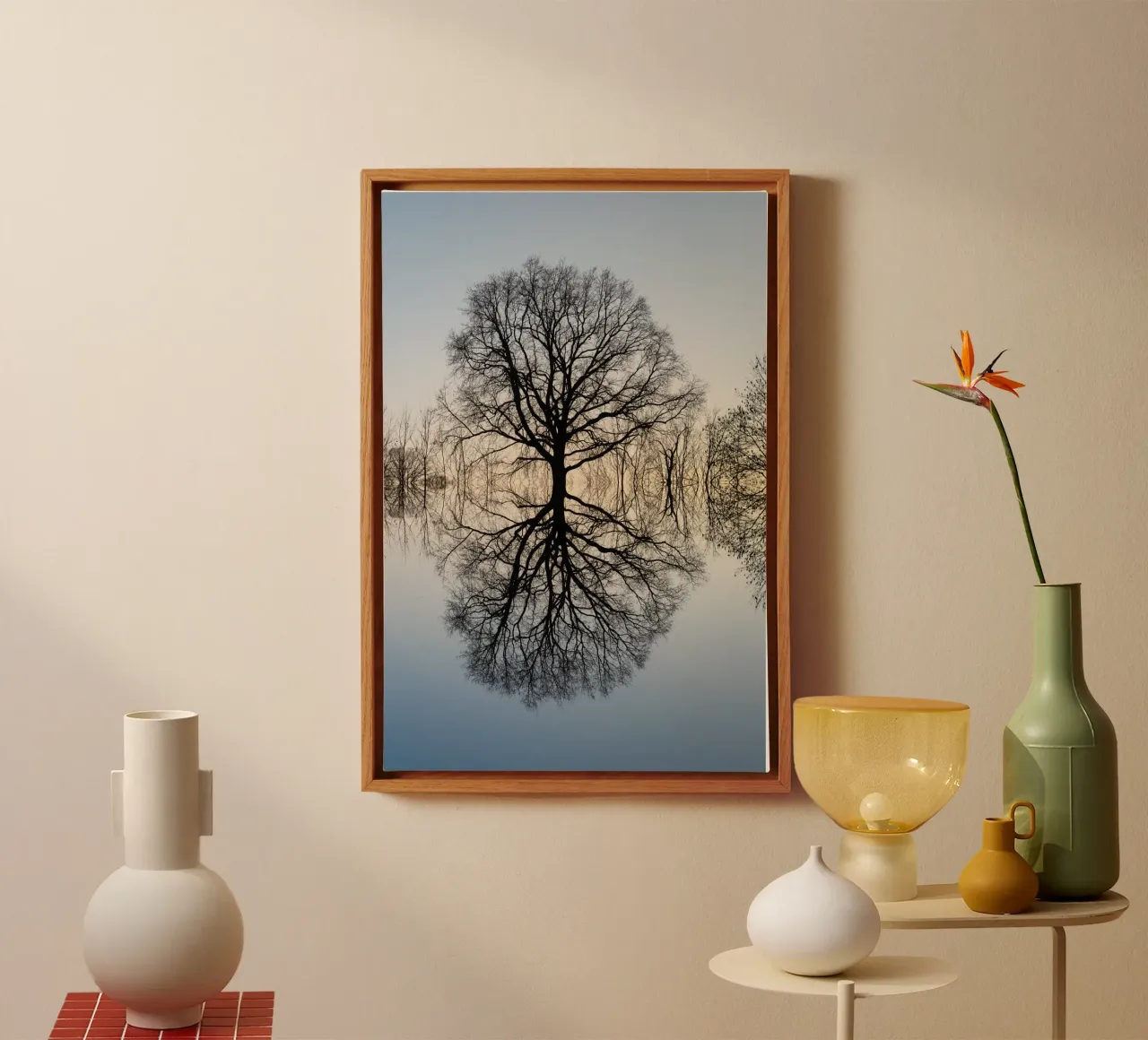 Riflesso di un albero in inverno tela da Heidemüllerin
