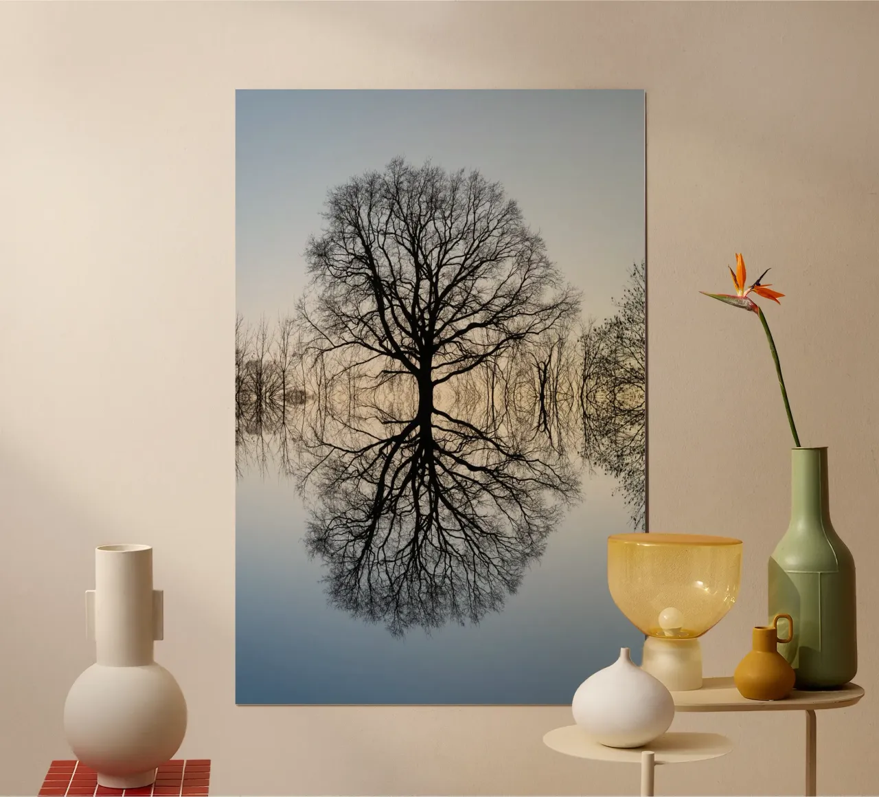Riflesso di un albero in inverno carta hahnemühle da Heidemüllerin