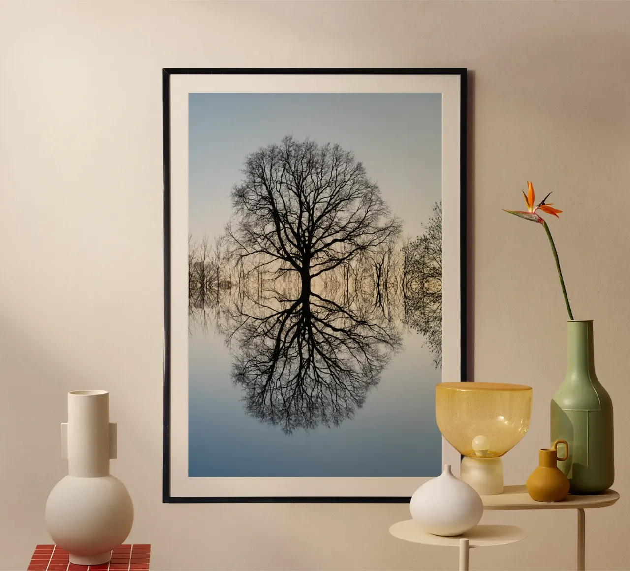 Riflesso di un albero in inverno carta hahnemühle da Heidemüllerin