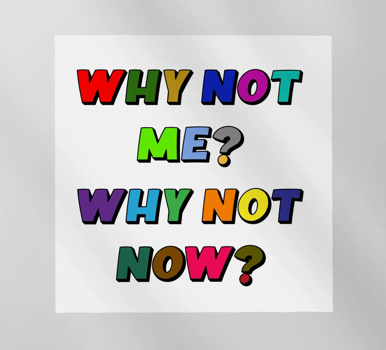 Perché non io? Perché non ora? pellicola backlit da Sanavlis Studios Company