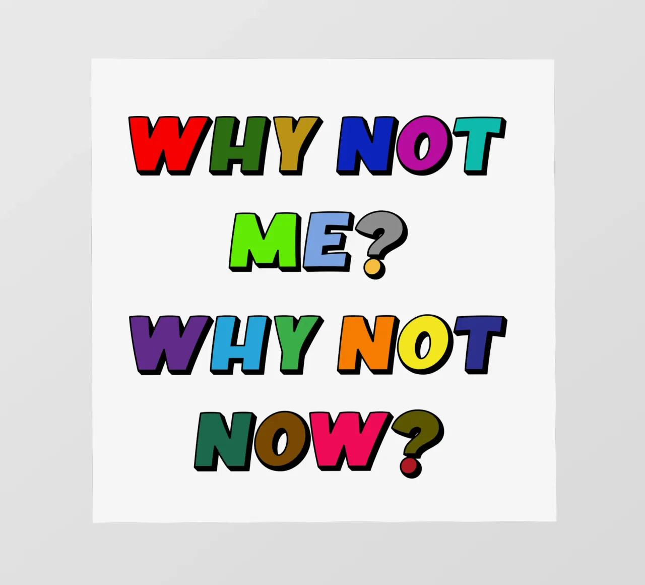 Perché non io? Perché non ora? telo in pvc da Sanavlis Studios Company