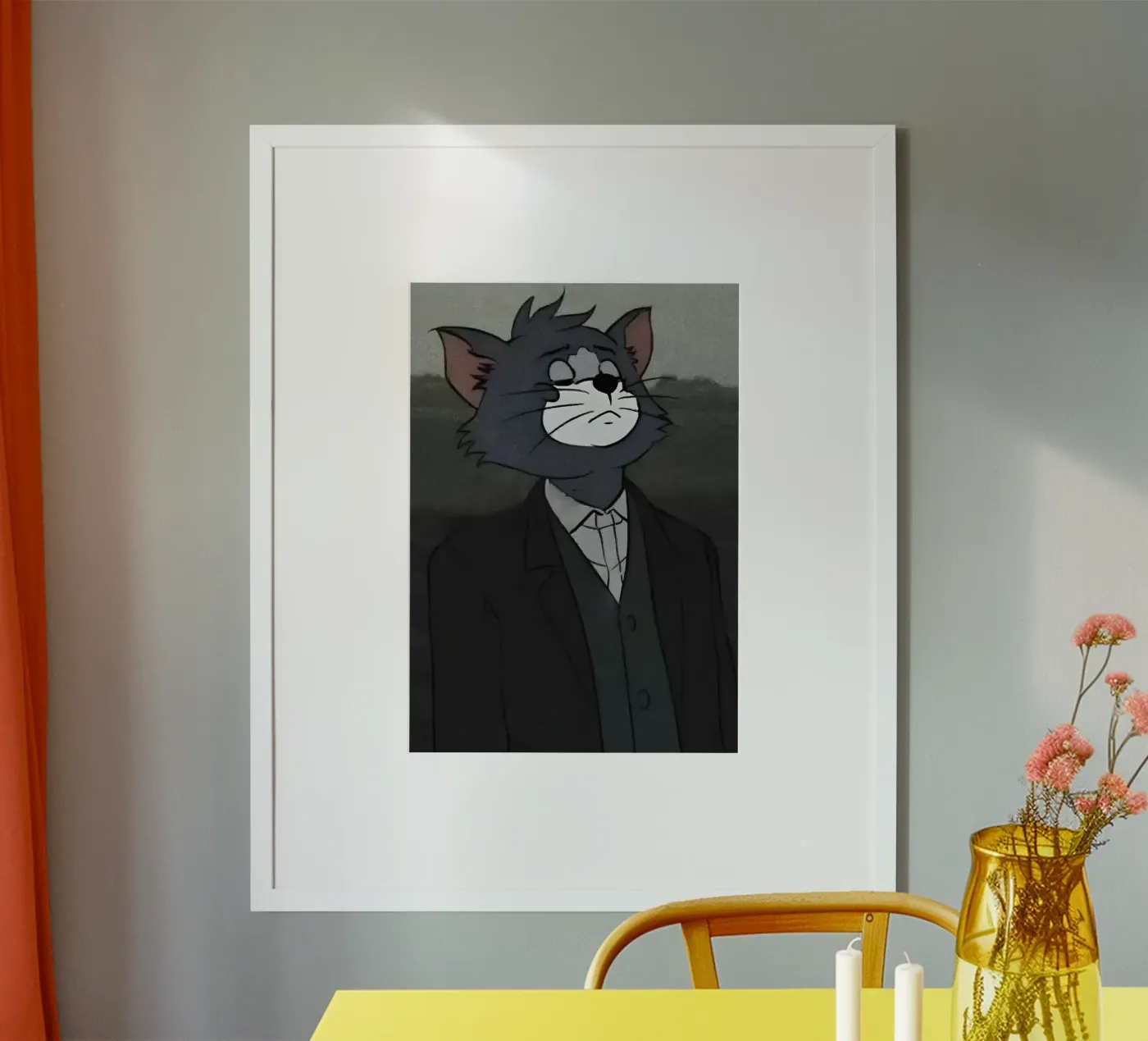 Sad Tom poster by Funny Frame Factory