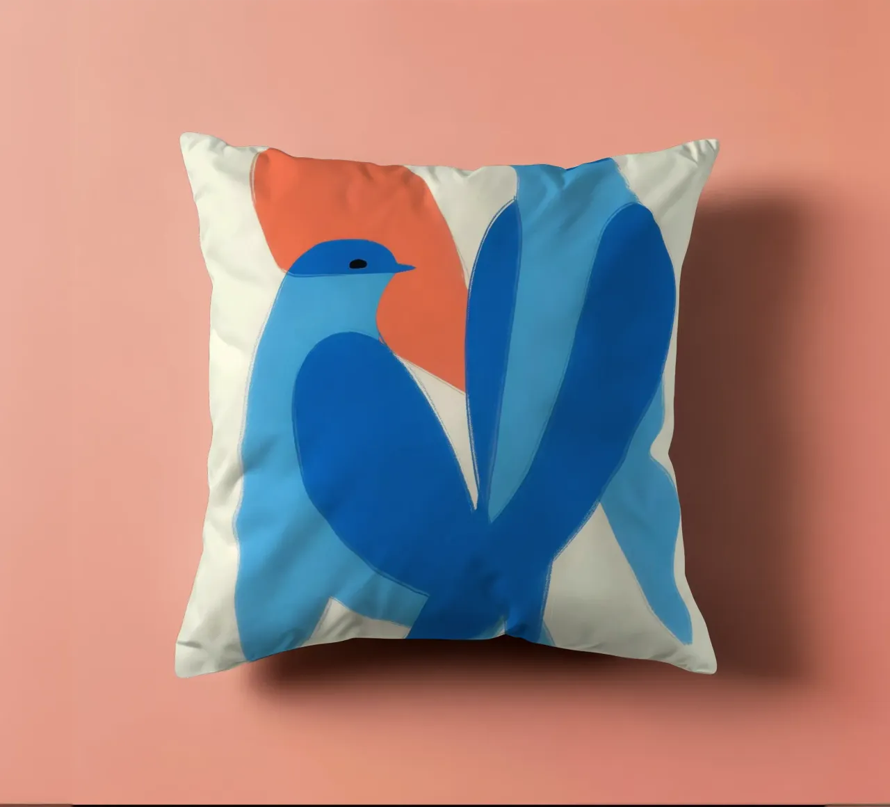 Twee zwaluwen | Paring en harmonie kussen van Autofocus