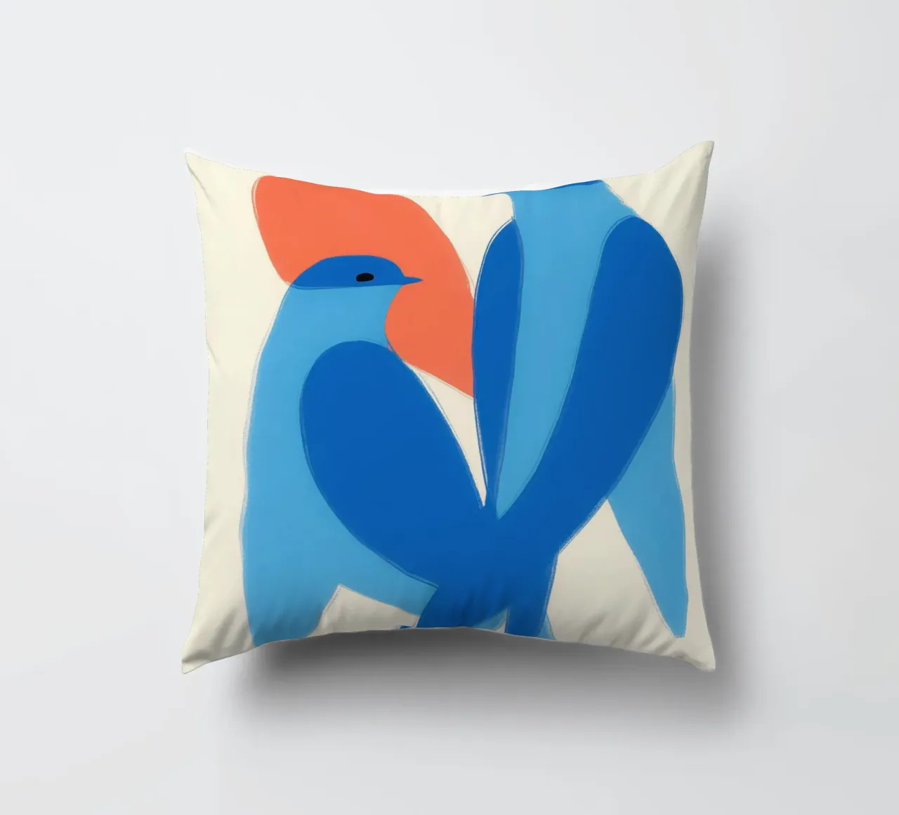 Twee zwaluwen | Paring en harmonie kussen van Autofocus