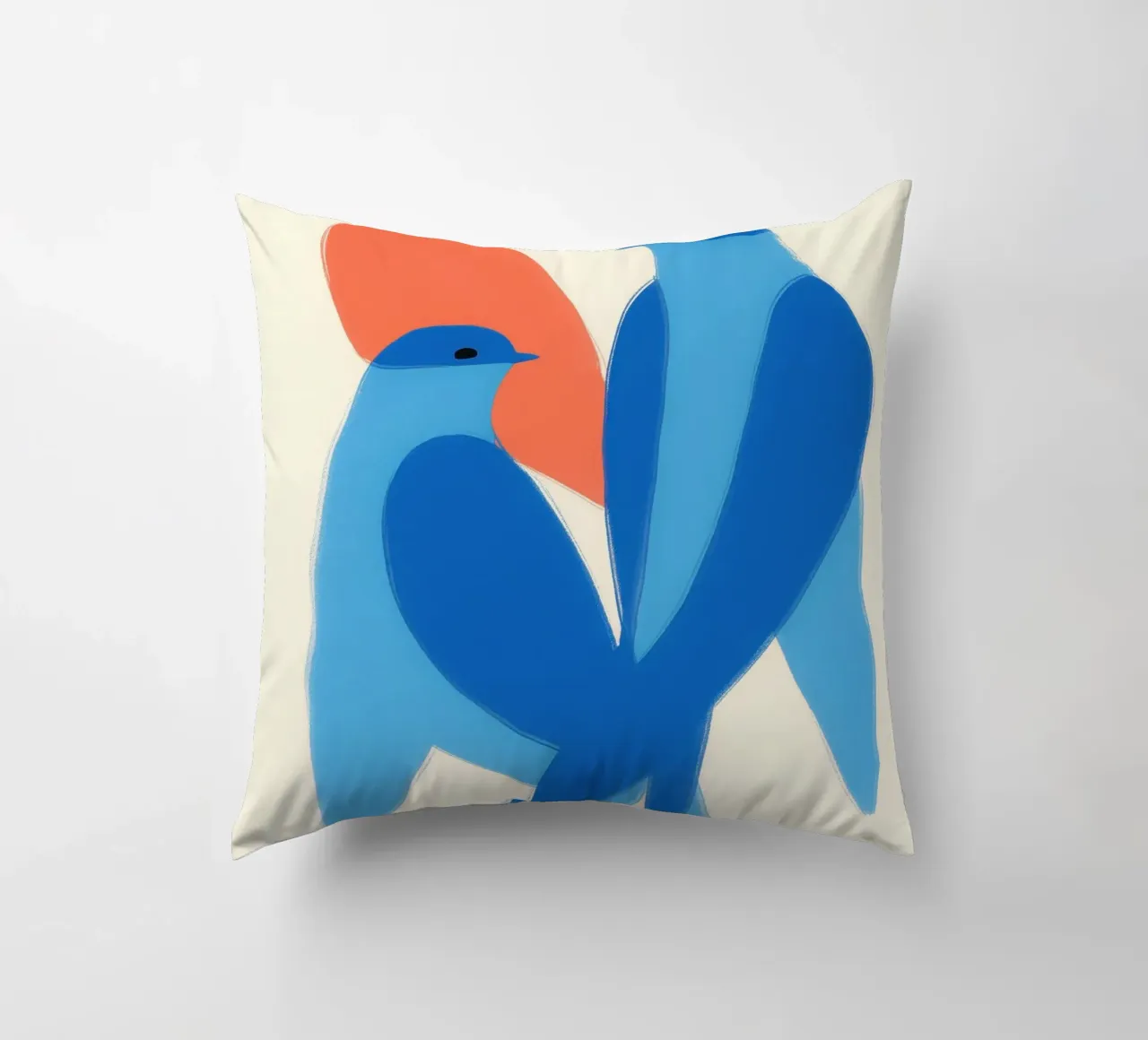 Twee zwaluwen | Paring en harmonie kussen van Autofocus