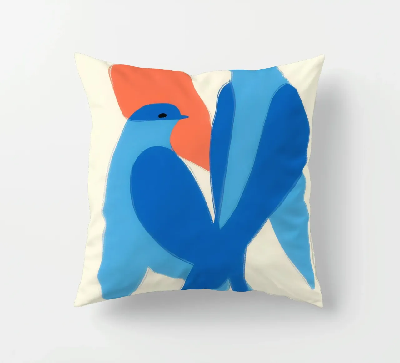 Twee zwaluwen | Paring en harmonie kussen van Autofocus