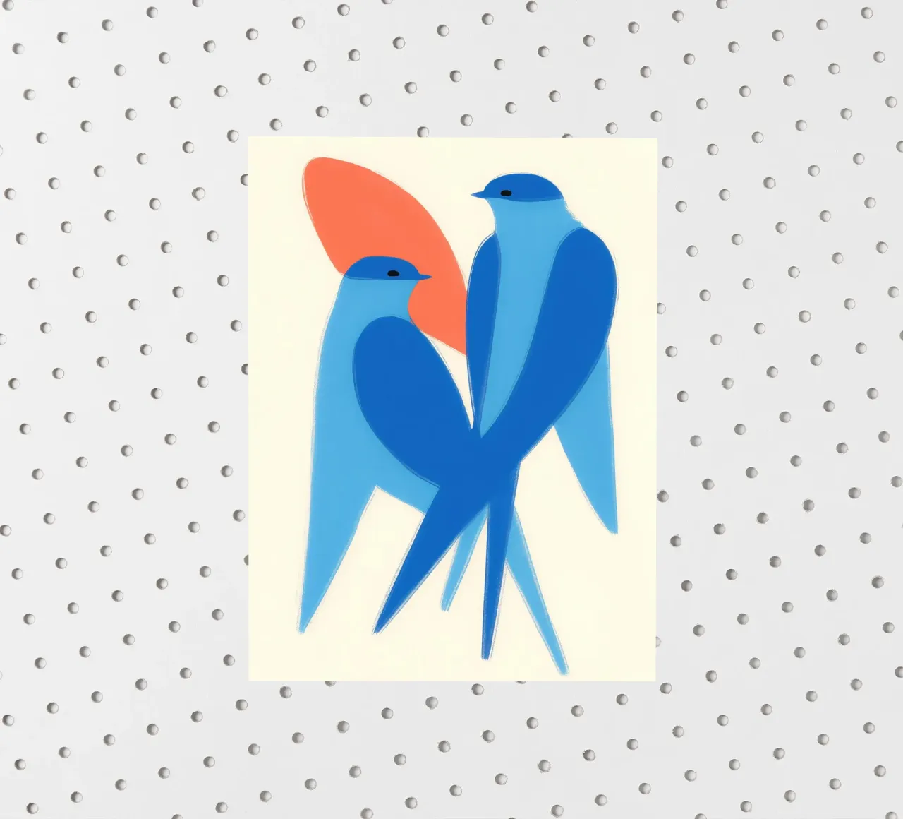 Twee zwaluwen | Paring en harmonie sticker van Autofocus