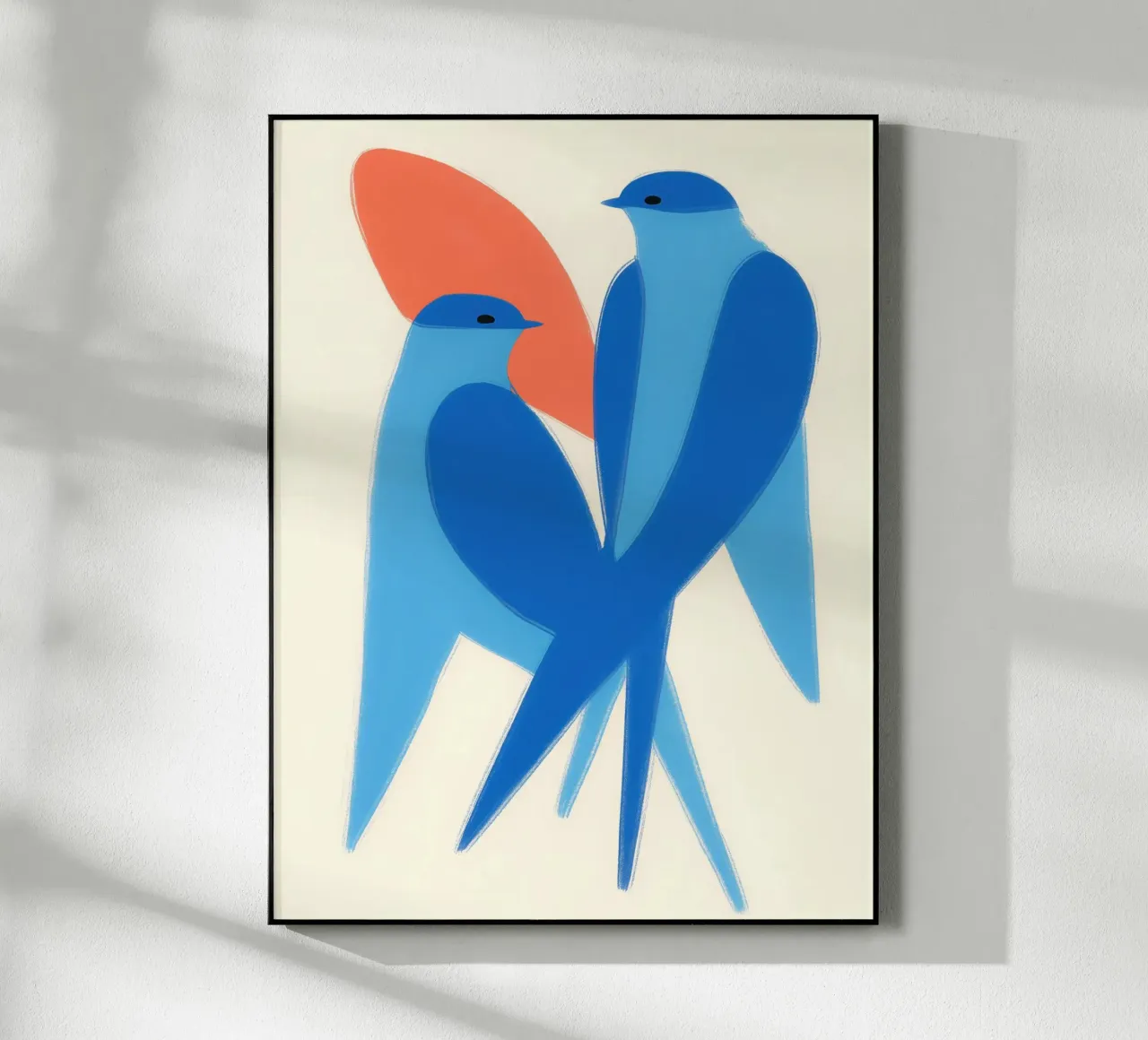 Twee zwaluwen | Paring en harmonie acryl van Autofocus