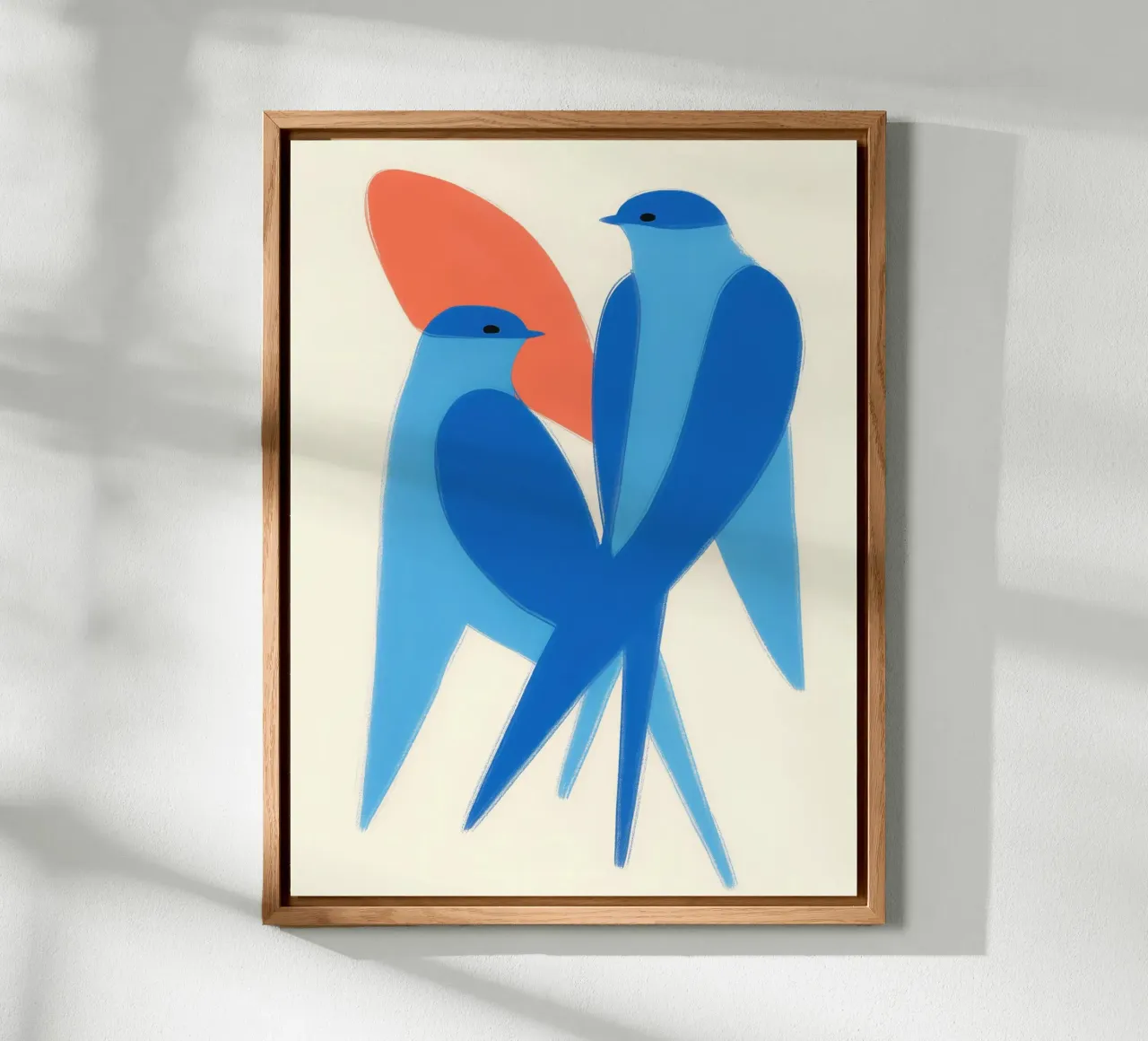 Twee zwaluwen | Paring en harmonie aluminium-dibond van Autofocus