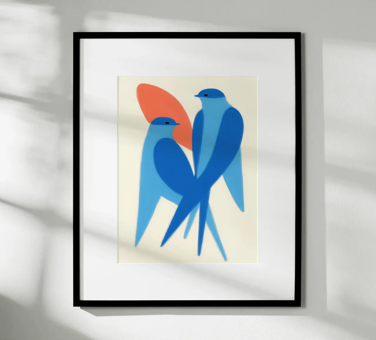 Twee zwaluwen | Paring en harmonie poster van Autofocus