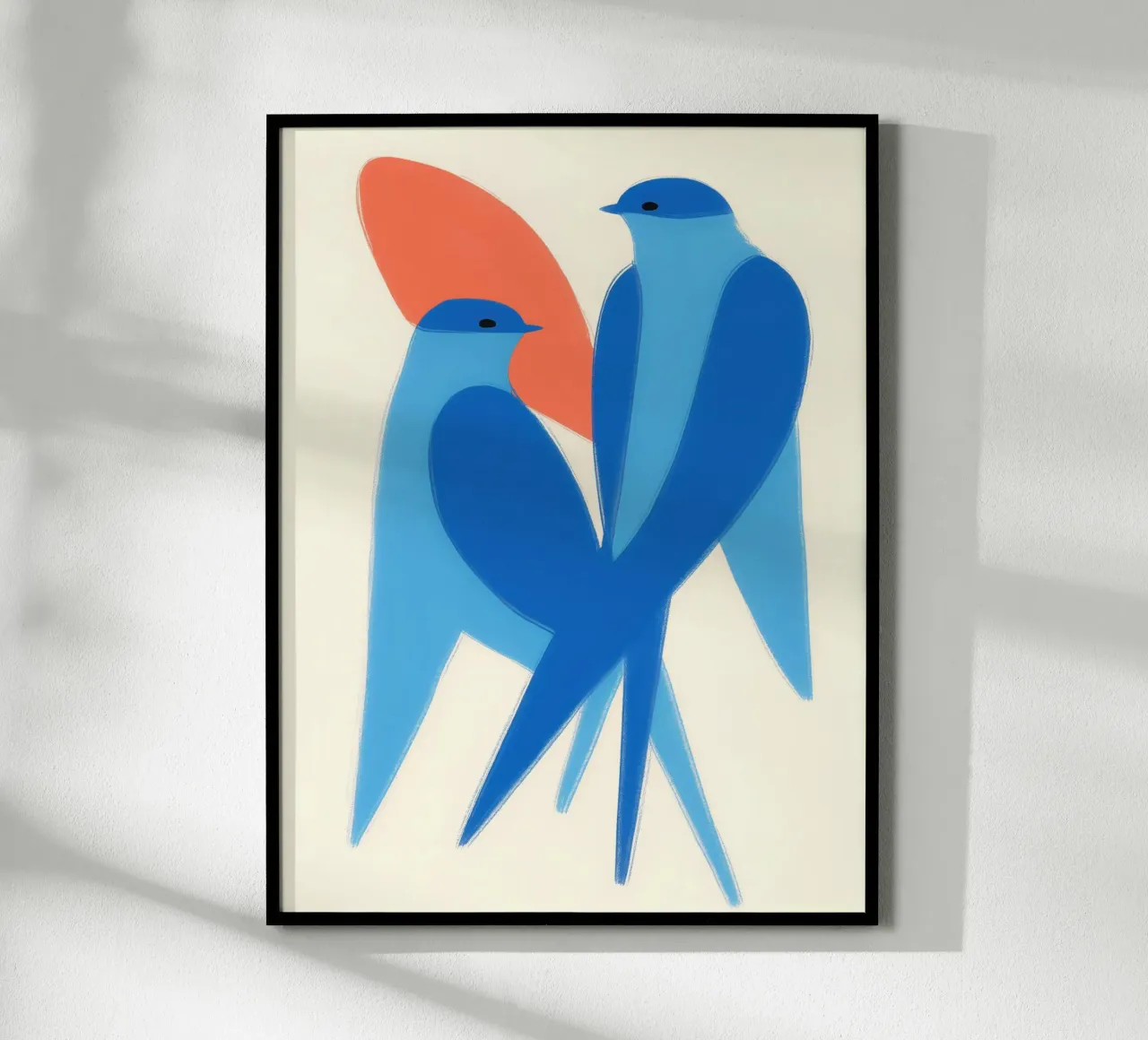 Twee zwaluwen | Paring en harmonie poster van Autofocus