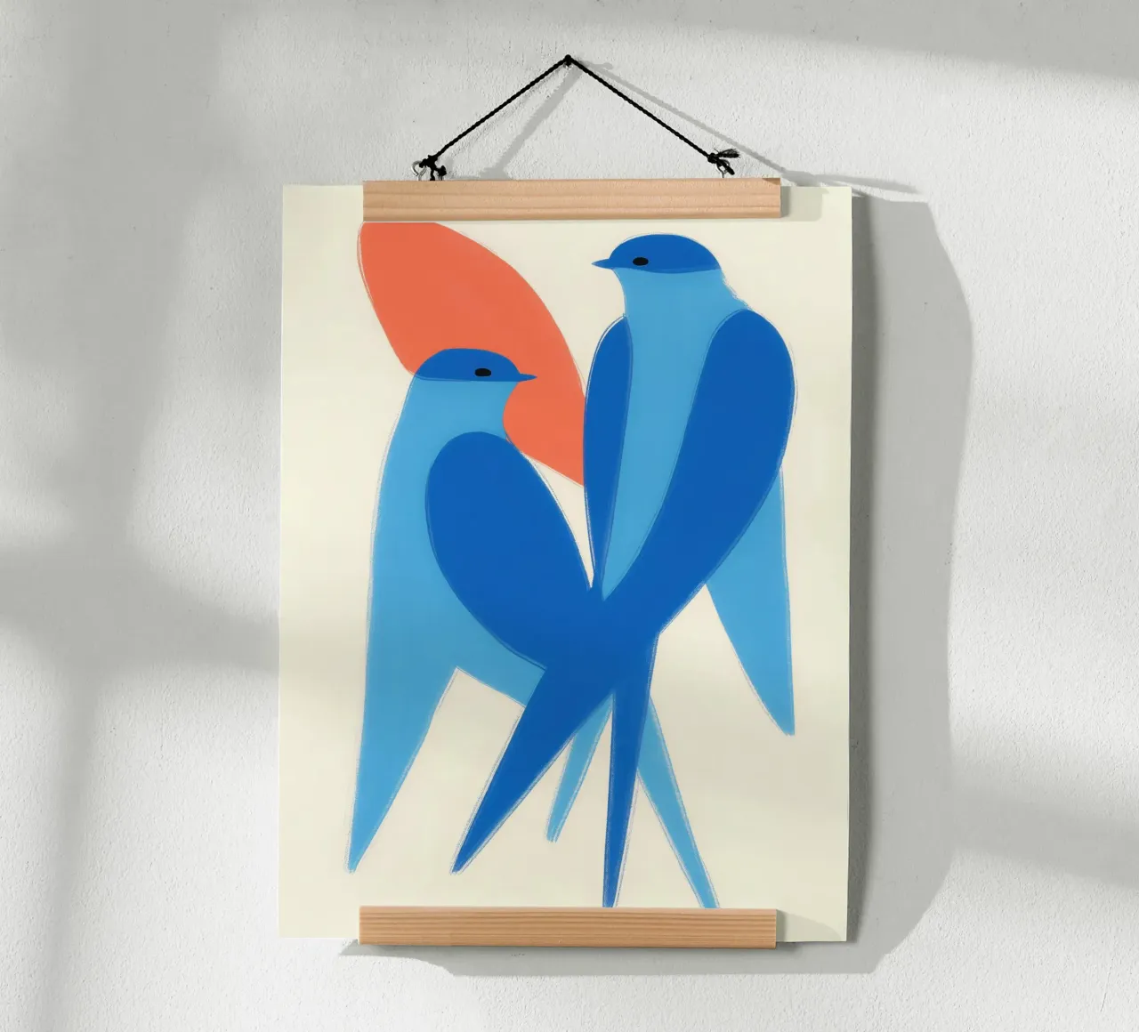 Twee zwaluwen | Paring en harmonie poster van Autofocus