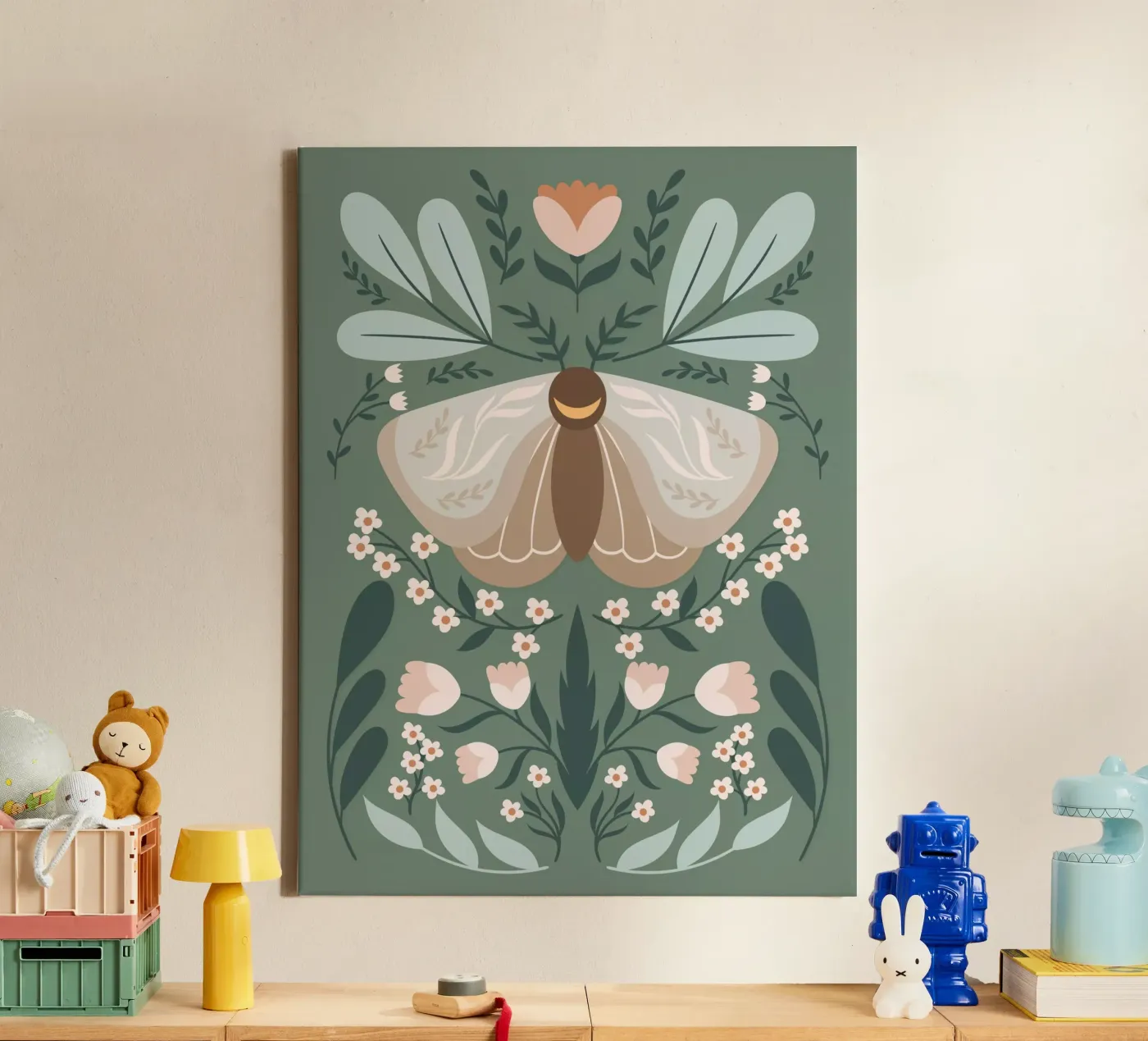 Moth Leinwand von Artsy Bessy