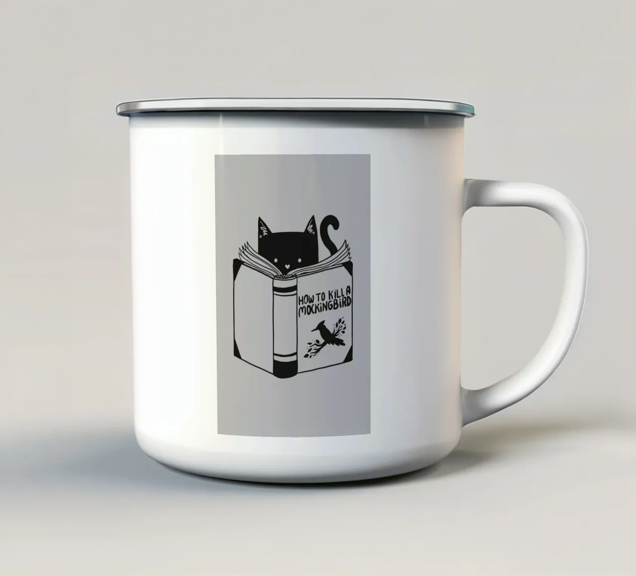 How to kill a mockingbird enamel mug by Tobe Fonseca