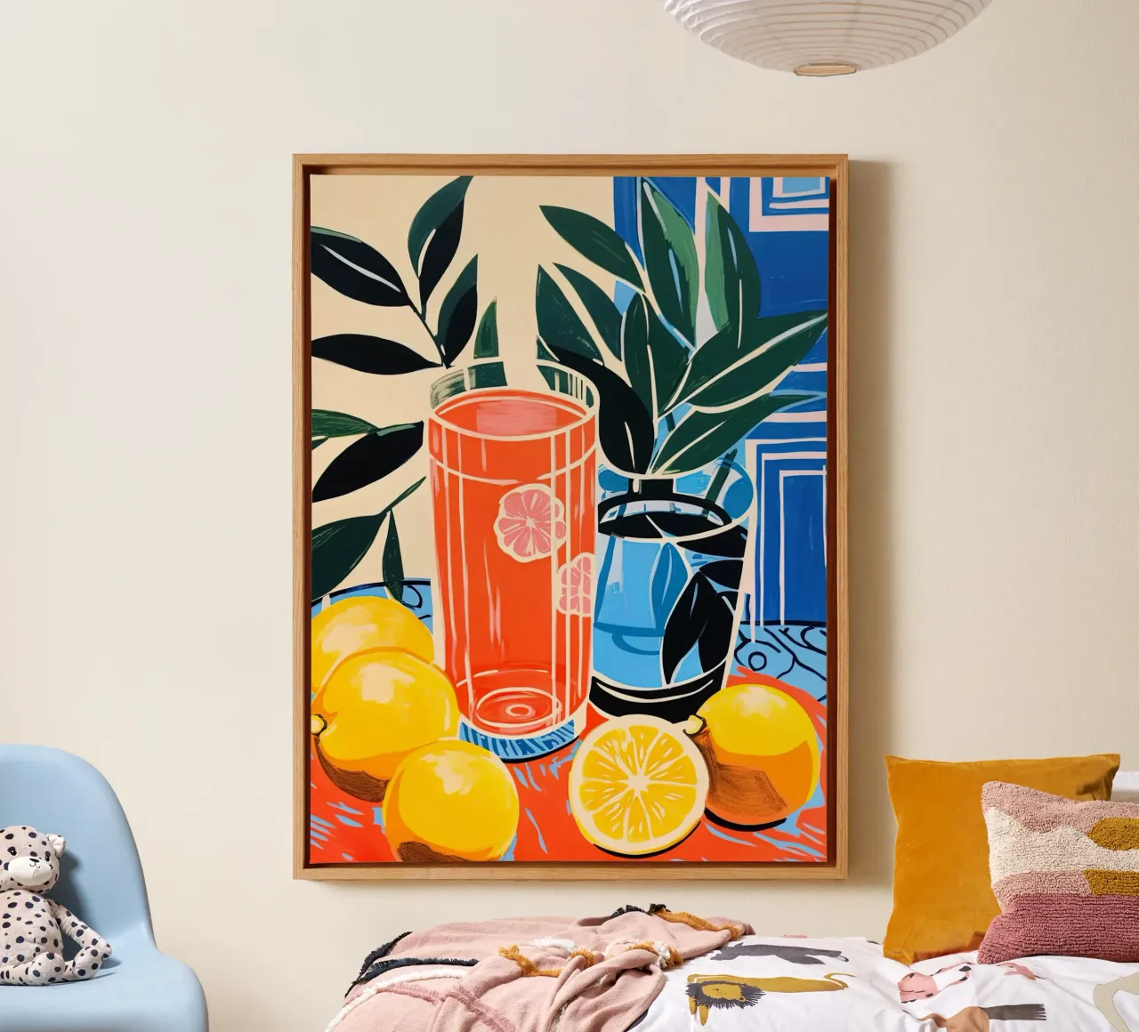 Oranges canvas by Artsy Bessy