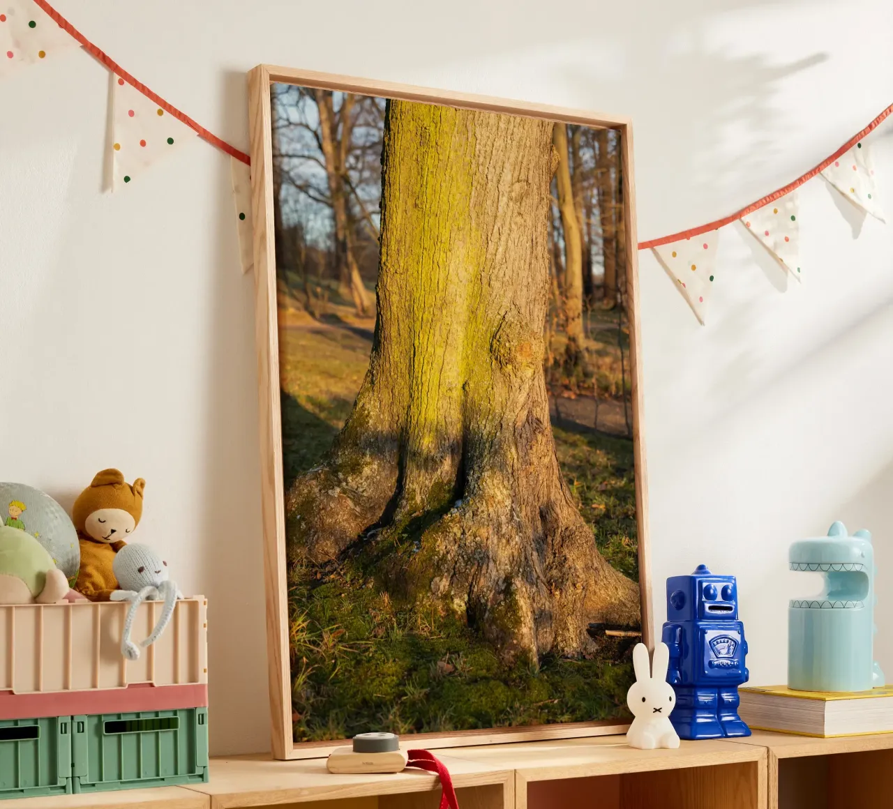 Detail of a tree in the evening light canvas by Heidemüllerin
