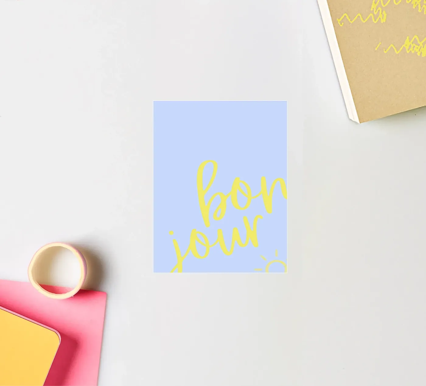Bonjour Sunshine - Impression pastel autocollant de Roamance Studio