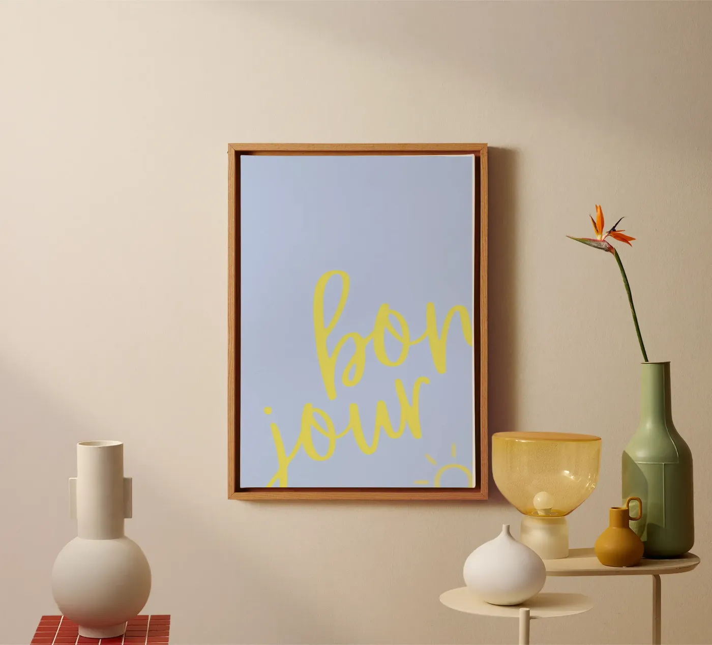 Bonjour Sunshine - Impression pastel toile de Roamance Studio