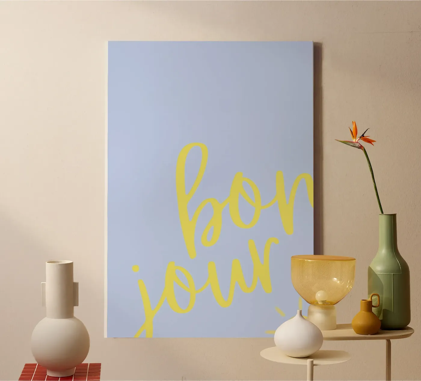 Bonjour Sunshine - Impression pastel toile de Roamance Studio