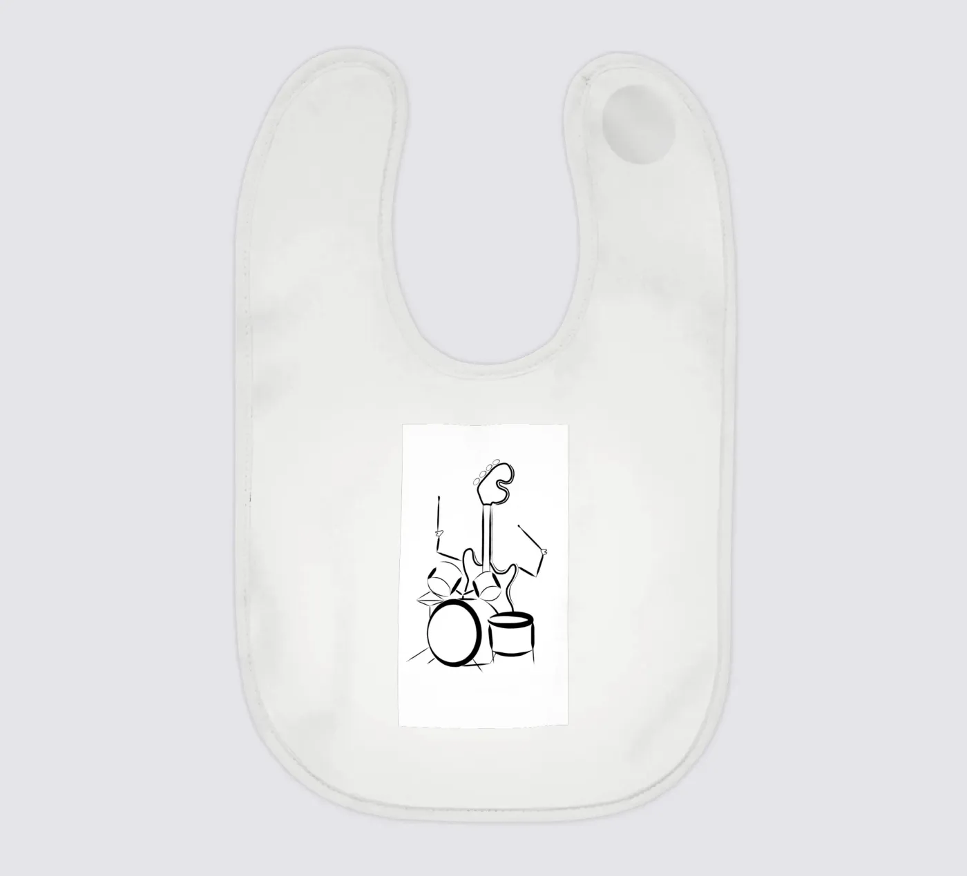 Drum en bas baby slabbetje van Piccola Serenata