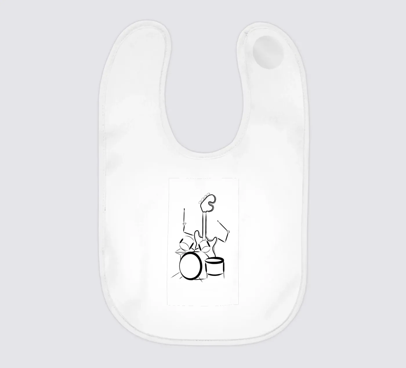 Drum en bas baby slabbetje van Piccola Serenata