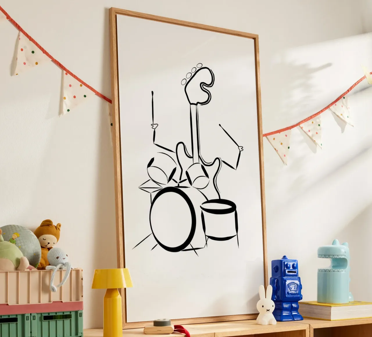 Drum and bass acrylic glass by Piccola Serenata