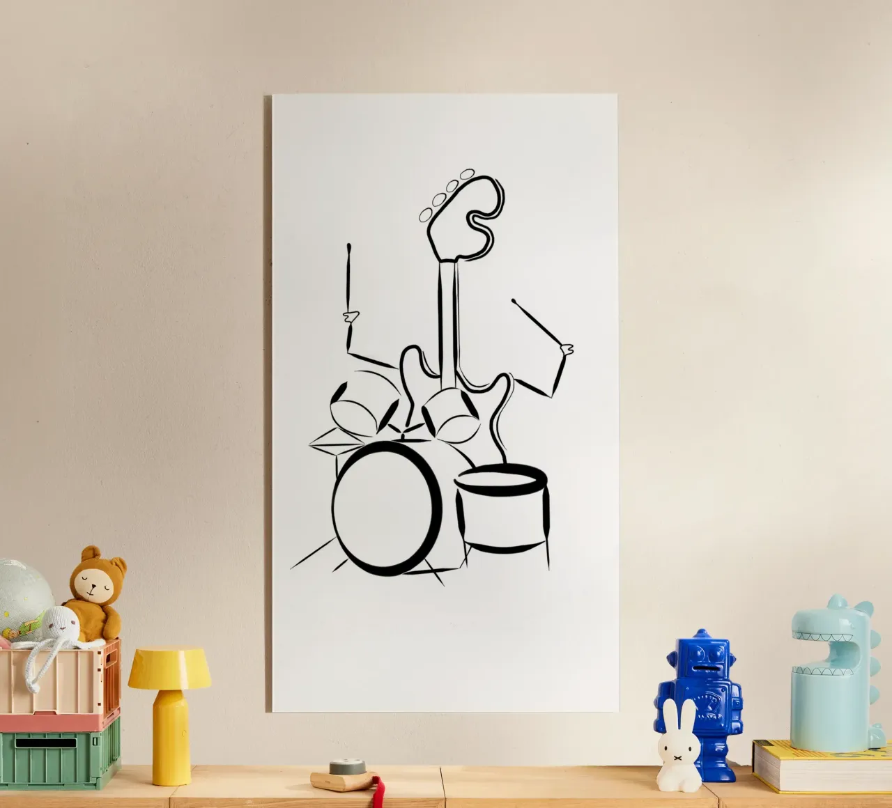 Drum and bass acrylic glass by Piccola Serenata