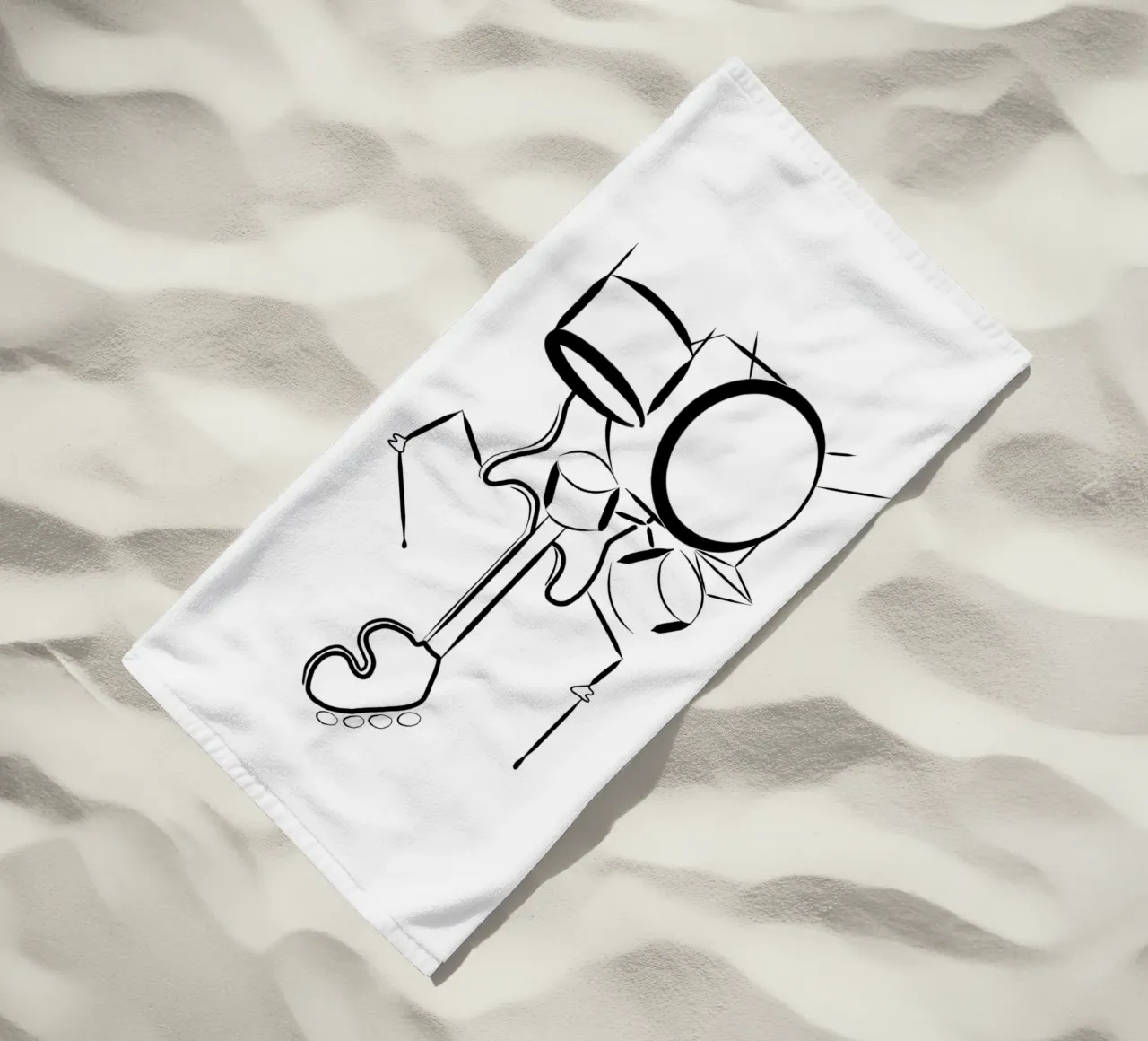 Batteria e basso telo mare da Piccola Serenata