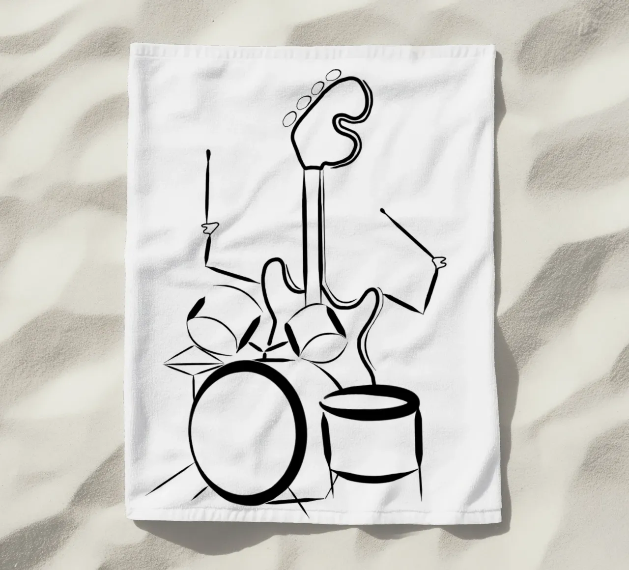 Batteria e basso telo mare da Piccola Serenata