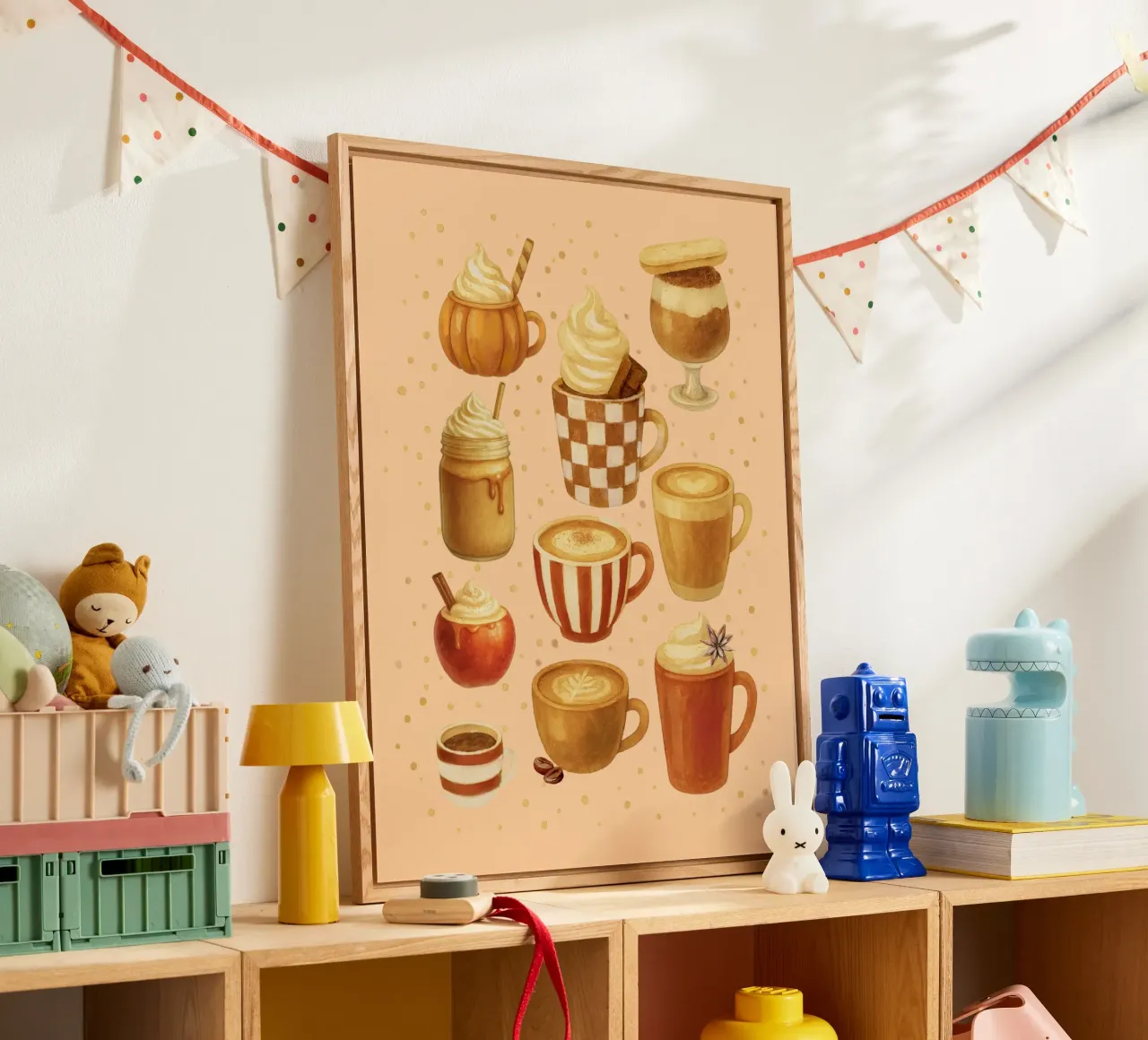 Autumn Coffee Poster acrylic glass by Taika Tori Art