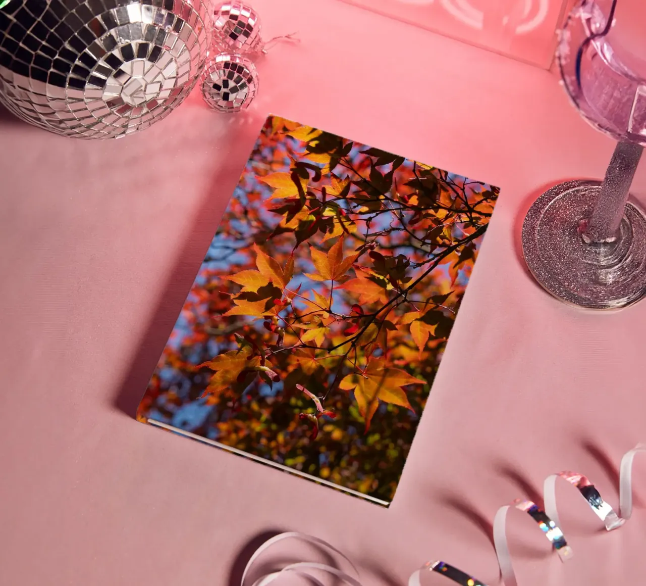 Trees with red and yellow leaves notebook by Heidemüllerin