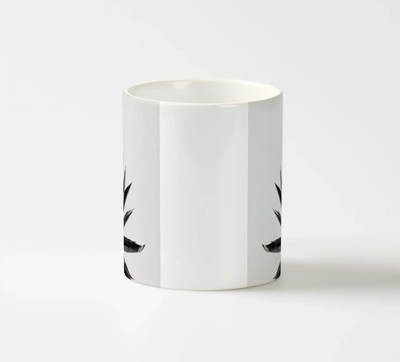 Cactus Agave bianco e nero tazza in ceramica da Orara Studio
